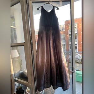 Formal gown hombre skirt with tulle underpinning